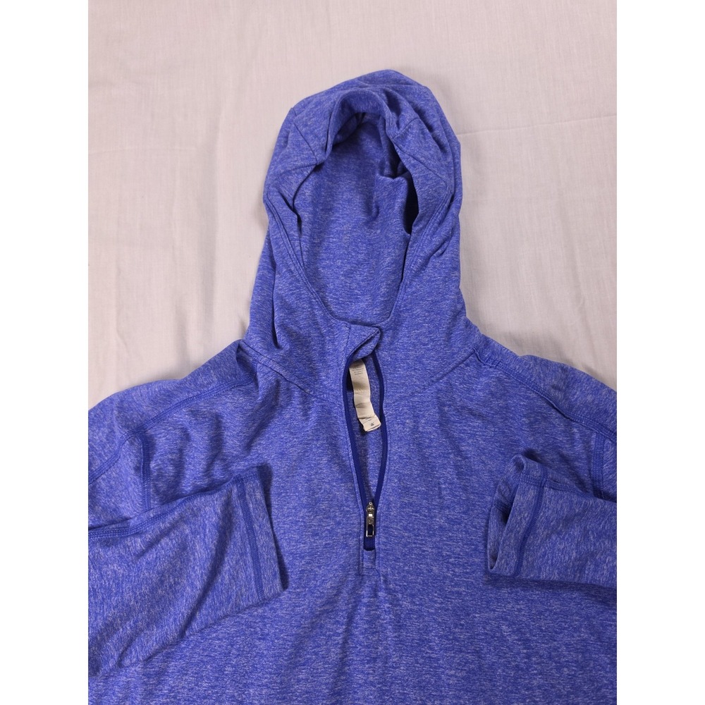 Lululemon Athletica Hoodie Mens Medium Blue 1/4 Zip Long Sleeve Running Top